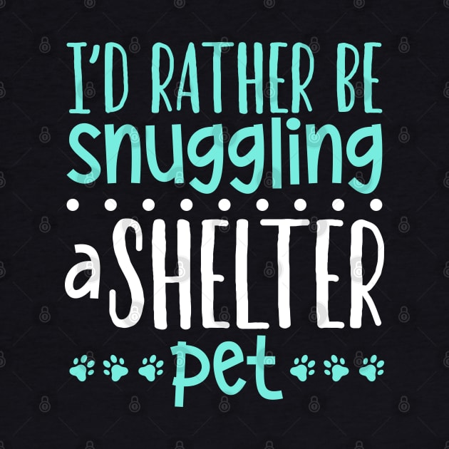 Snuggling a shelter pet - Animal shelter worker by Modern Medieval Design